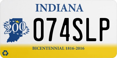IN license plate 074SLP