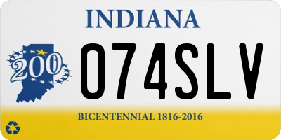 IN license plate 074SLV