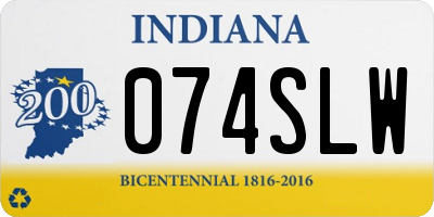 IN license plate 074SLW