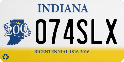 IN license plate 074SLX