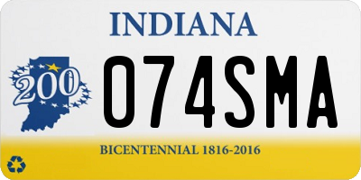IN license plate 074SMA