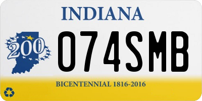 IN license plate 074SMB