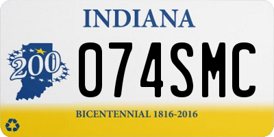 IN license plate 074SMC