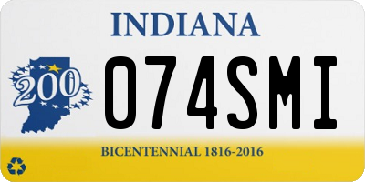 IN license plate 074SMI