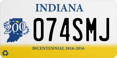 IN license plate 074SMJ
