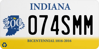 IN license plate 074SMM