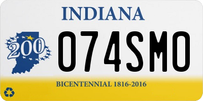 IN license plate 074SMO