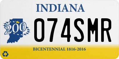 IN license plate 074SMR