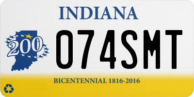 IN license plate 074SMT