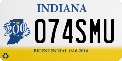 IN license plate 074SMU