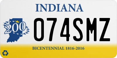 IN license plate 074SMZ