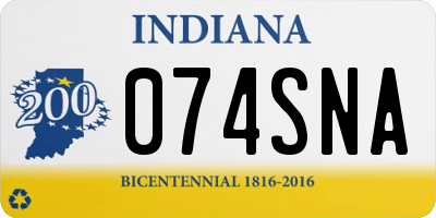 IN license plate 074SNA