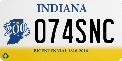 IN license plate 074SNC