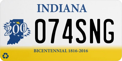 IN license plate 074SNG