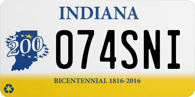 IN license plate 074SNI