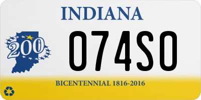 IN license plate 074SO