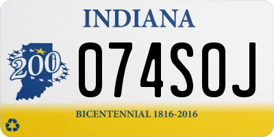 IN license plate 074SOJ