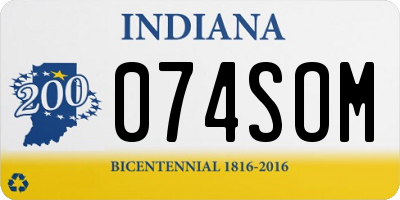 IN license plate 074SOM