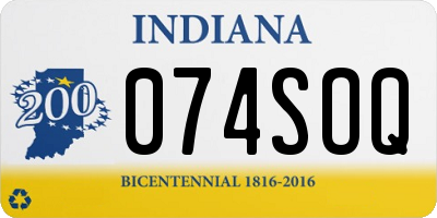 IN license plate 074SOQ