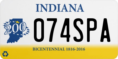 IN license plate 074SPA