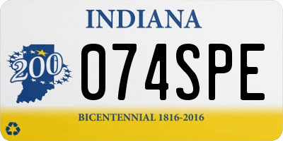 IN license plate 074SPE