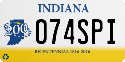 IN license plate 074SPI