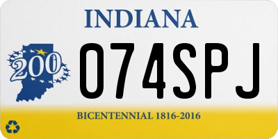 IN license plate 074SPJ