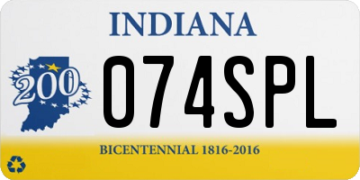 IN license plate 074SPL