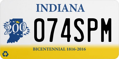 IN license plate 074SPM