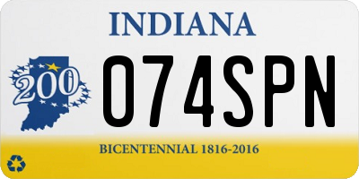 IN license plate 074SPN