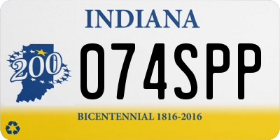 IN license plate 074SPP