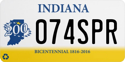 IN license plate 074SPR