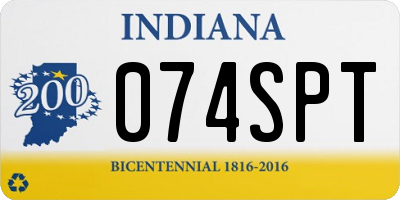 IN license plate 074SPT