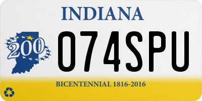 IN license plate 074SPU