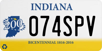 IN license plate 074SPV
