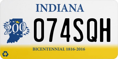 IN license plate 074SQH