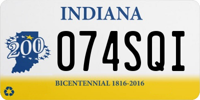 IN license plate 074SQI