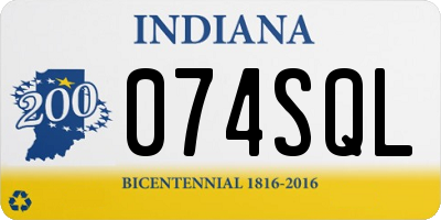 IN license plate 074SQL
