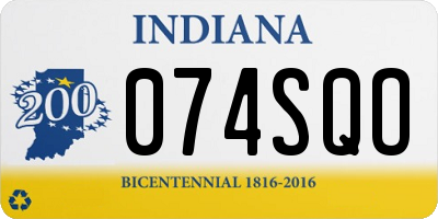 IN license plate 074SQO