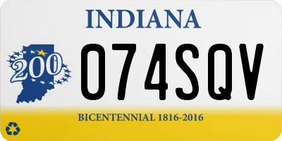 IN license plate 074SQV