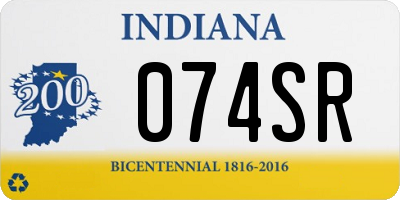 IN license plate 074SR