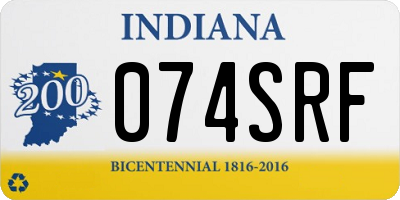 IN license plate 074SRF