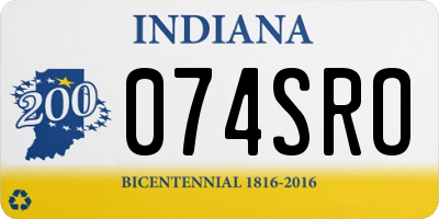 IN license plate 074SRO