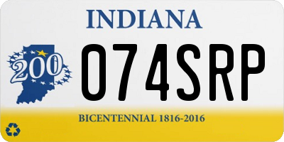 IN license plate 074SRP