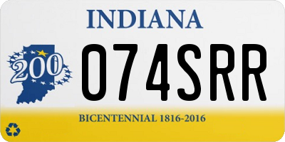 IN license plate 074SRR