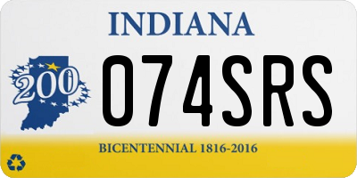 IN license plate 074SRS