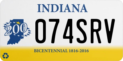 IN license plate 074SRV