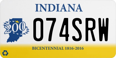 IN license plate 074SRW