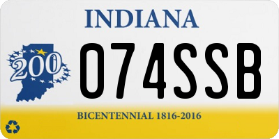 IN license plate 074SSB