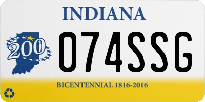 IN license plate 074SSG